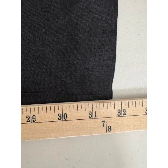Talbots Windsor curvy linen pants black wide leg old money sz 10
